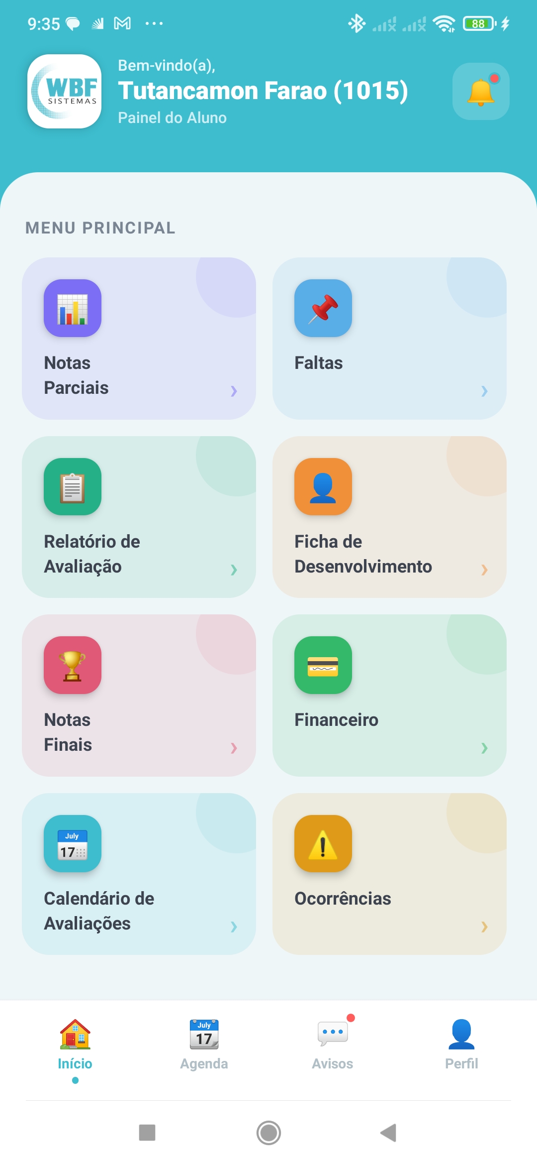 Painel do Responsável — Android
