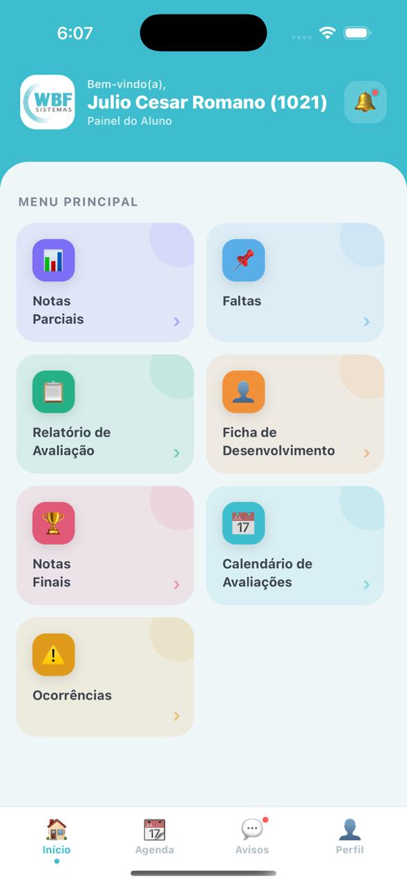 Painel do Aluno — iOS